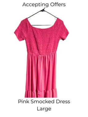 A. Pink Smocked Dress